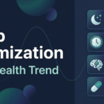 Things to help you sleep infographic showing sleep optimization trends for 2026 including CBT-I therapy melatonin supplements and sleep hygiene statistics
